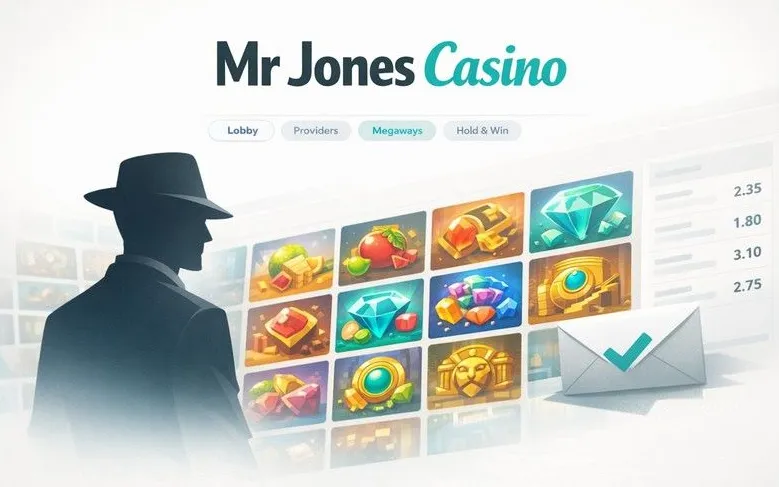 Mr Jones Casino homepage hero banner